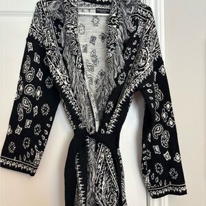 Black and White Patterned Sweater